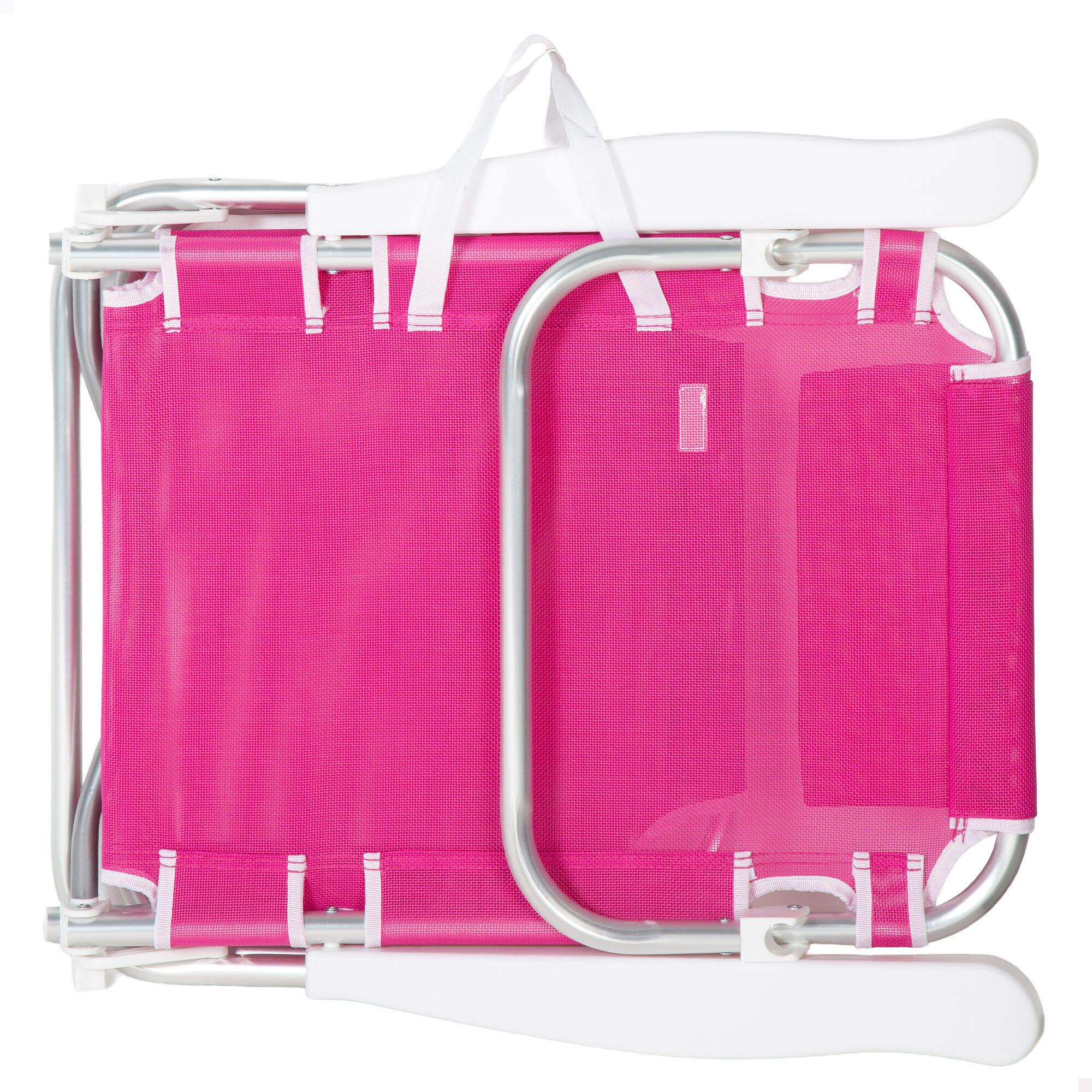 Aktive Lot de 2 chaises de plage basses multipositions 48x46x84 cm fuchsia 7/7