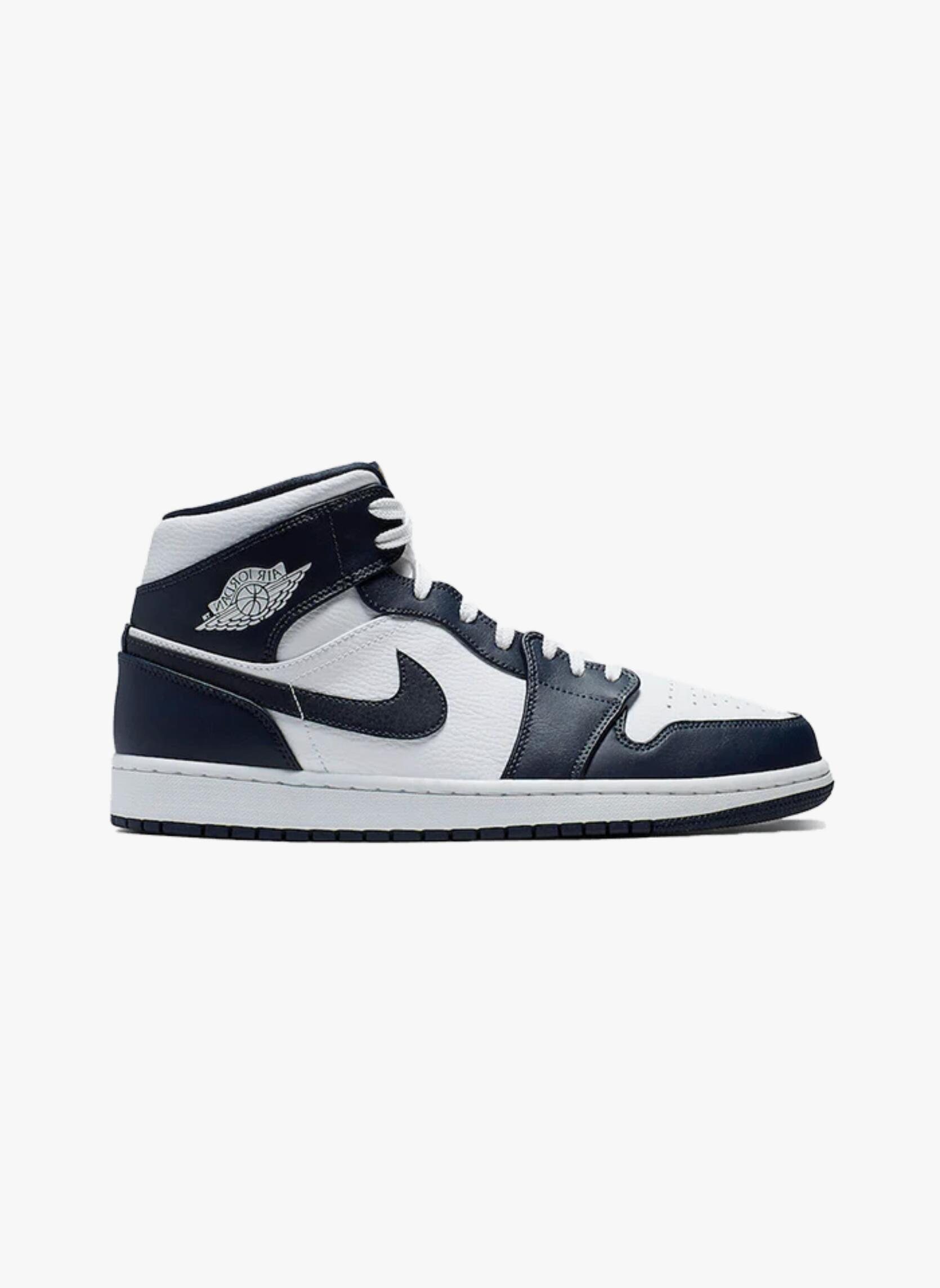 Air Jordan 1 Mid White Metallic Gold Obsidian 3/5