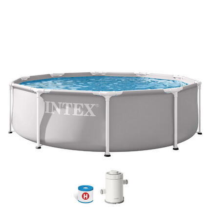INTEX Piscina desmontable redonda Prism Frame 3 metros con depuradora