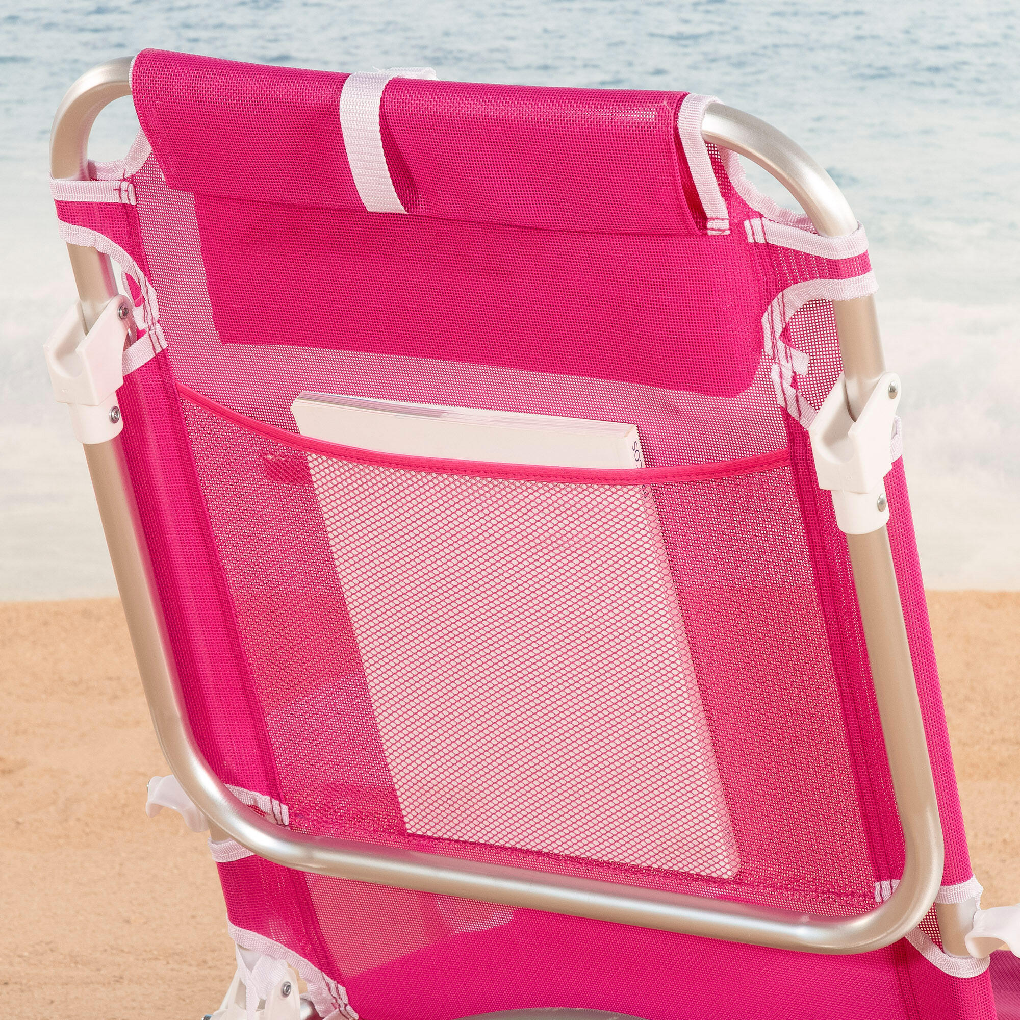 Aktive Set di 2 sedie da spiaggia basse pieghevoli multiposizione 51x45x76 cm 5/7