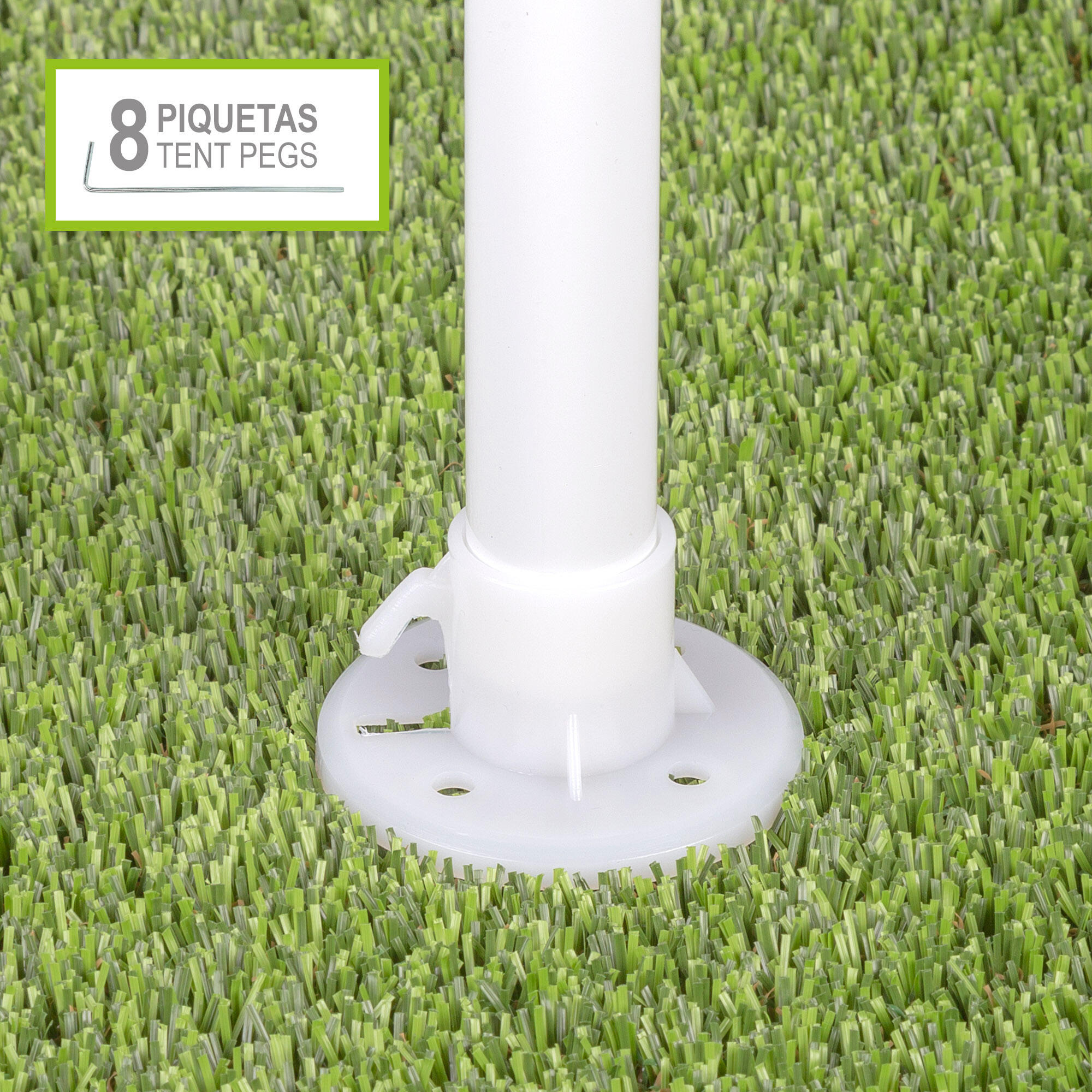 Aktive Gazebo de jardim extra grande destacável 600x300x255 cm branco 5/7