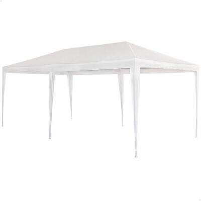 Aktive Gazebo da giardino extra large smontabile 600x300x255 cm bianco