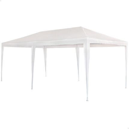 Aktive Tonnelle de jardin démontable extra-large 600x300x255 cm blanche