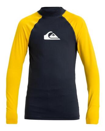 T-shirt de surf à manches longues UPF50 EVERYDAY Noir Garçon