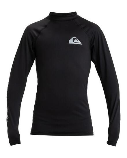 T-shirt de surf à manches longues UPF50 EVERYDAY Noir Garçon