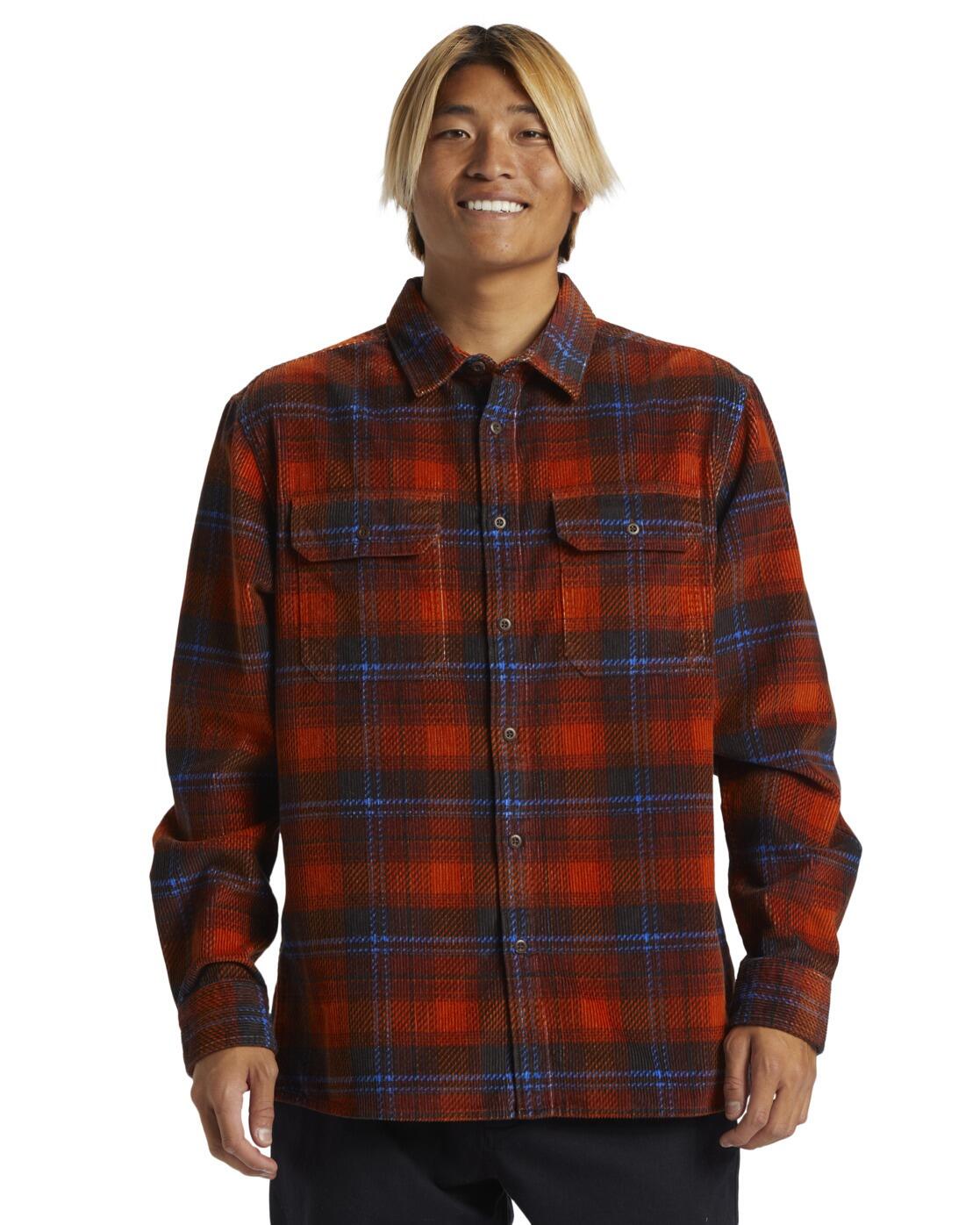 Chemise manches longues en velours côtelé VENTURE Marron Homme 1/4