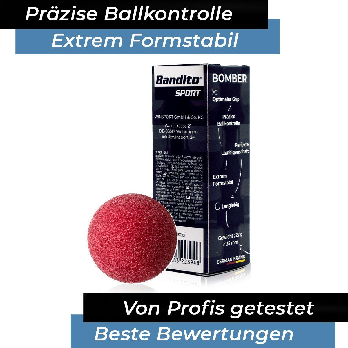 Kickerball Bomber BANDITO, rot, 35 mm, 3 Stück im Set, 3/3