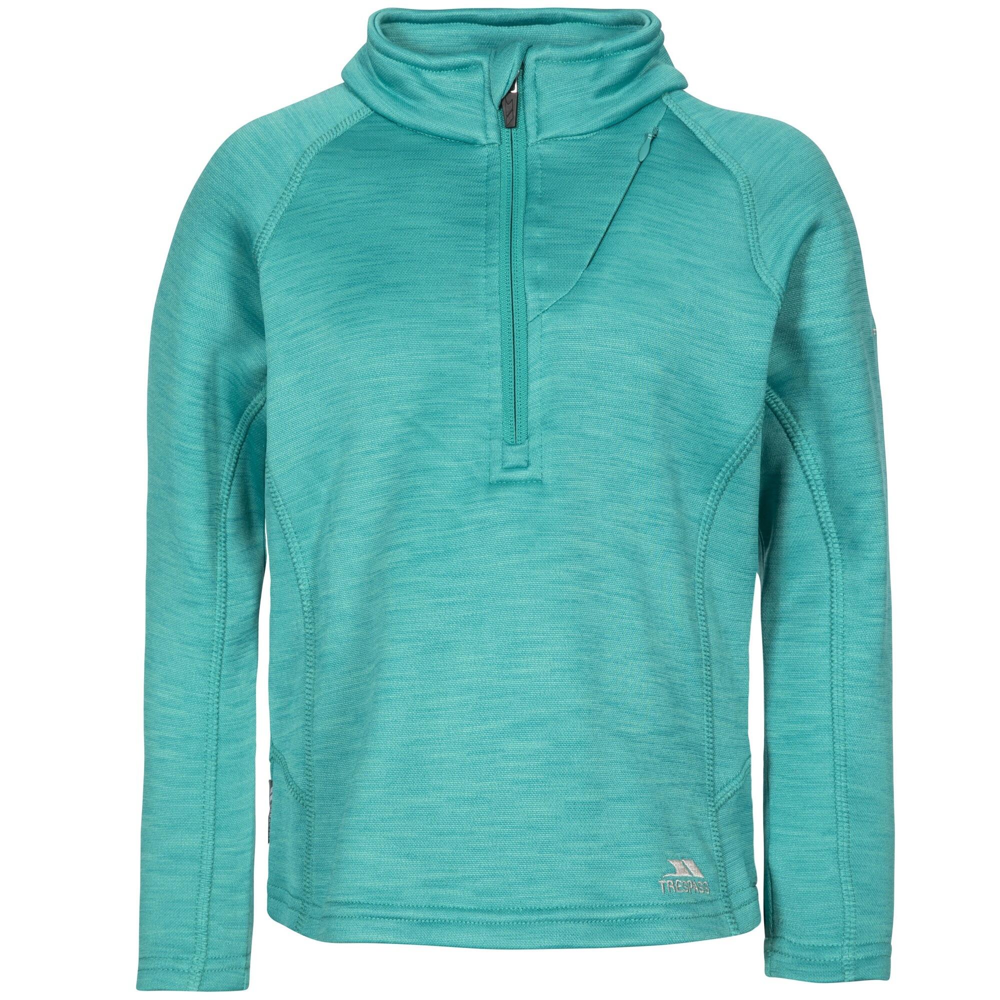 TRESPASS Childrens Girls Celina Fleece (Green Ocean Marl)