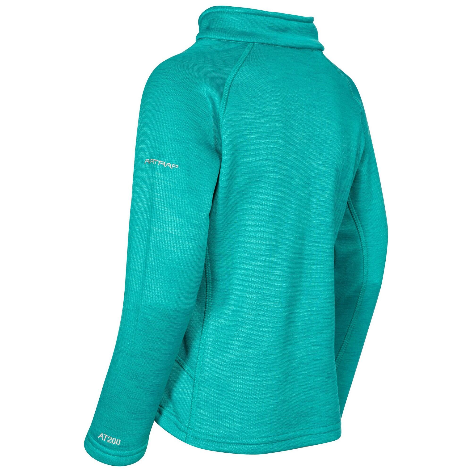 Childrens Girls Celina Fleece (Green Ocean Marl) 2/4