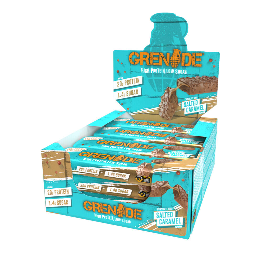 Grenade Protein Bar (12x60g) Choc Chip Salted Caramel - Batony - Batony białkowe