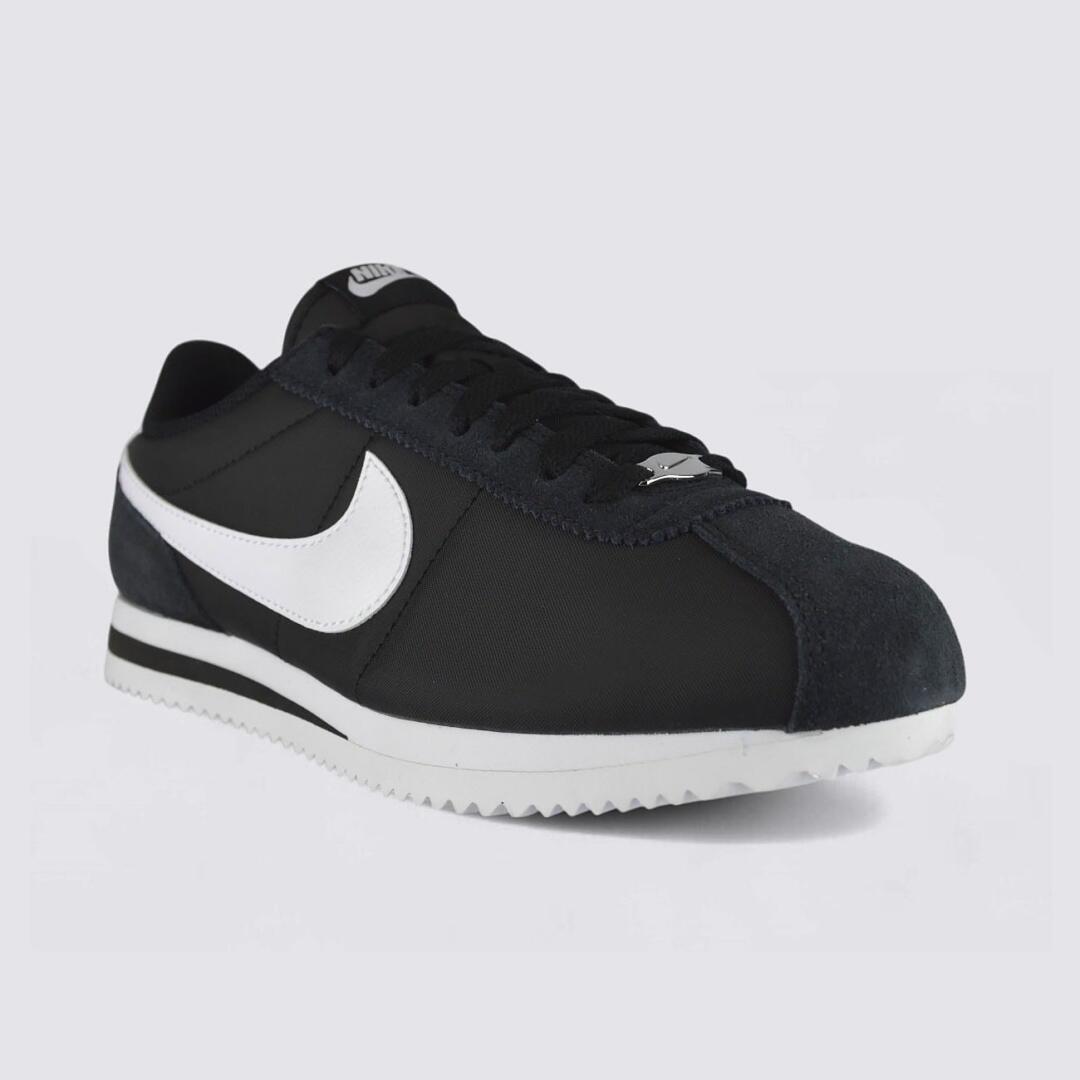 Nike Cortez Nylon Black White (W) 3/4