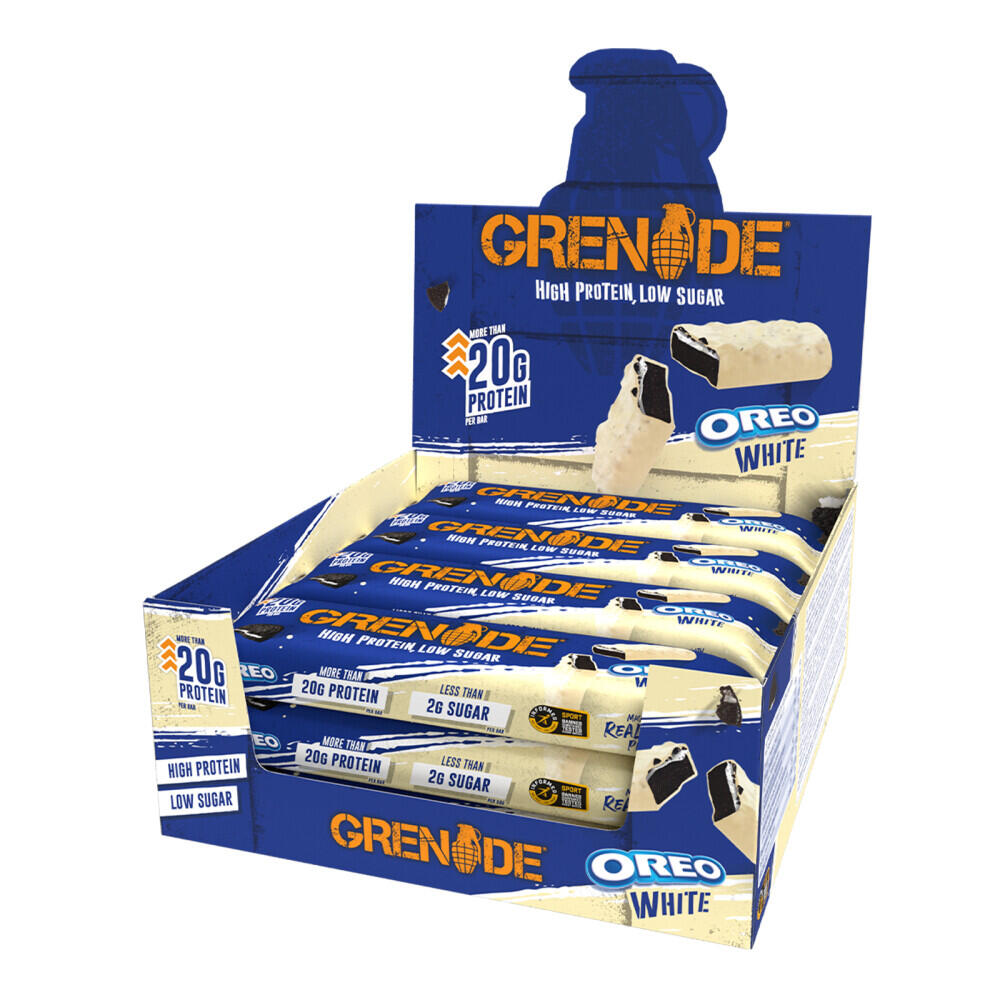 Grenade Protein Bar (12x60g) Oreo White - Batony - Batony białkowe