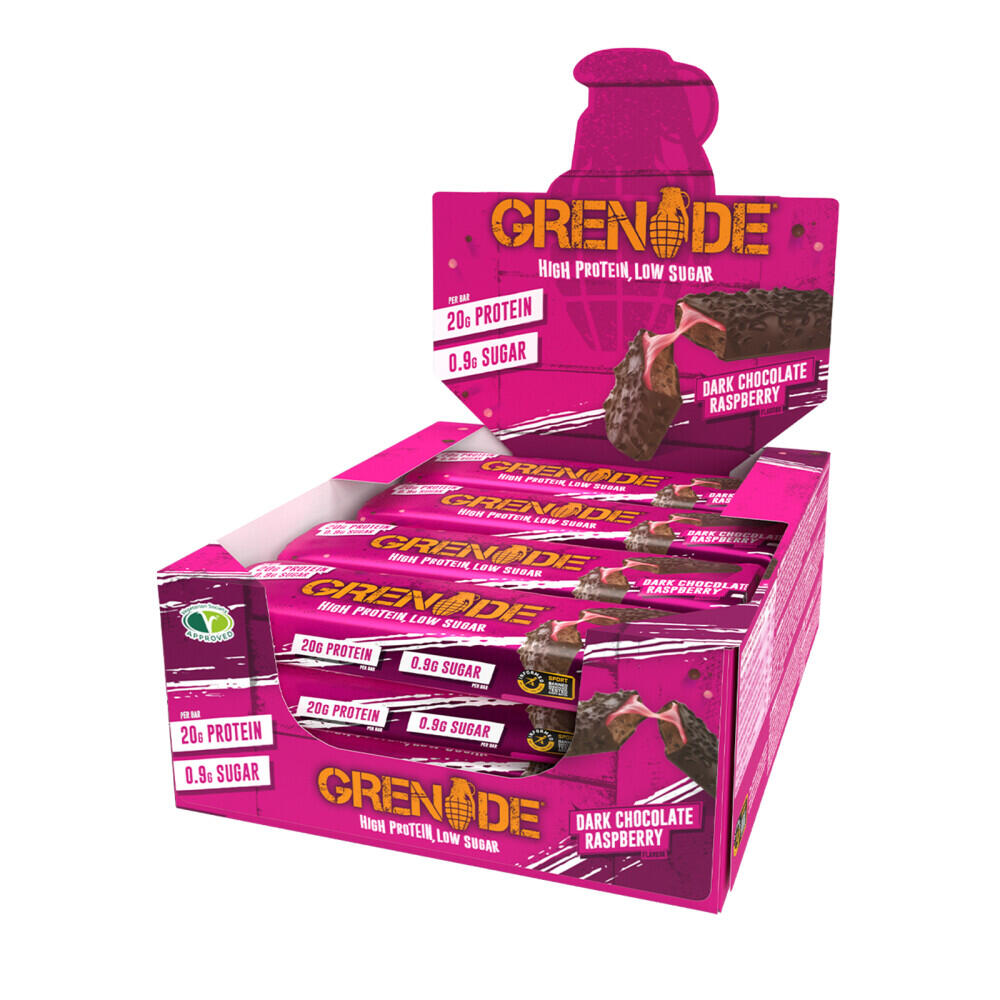 Grenade Protein Bar (12x60g) Dark Chocolate Raspberry - Batony - Batony białkowe