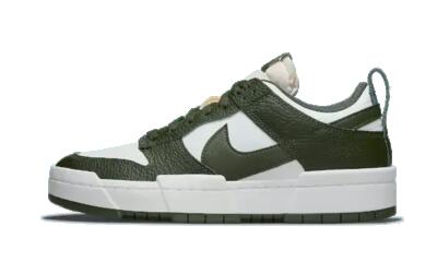 Schoenen - casual - unisex - dunk low disrupt - donkergroen/wit