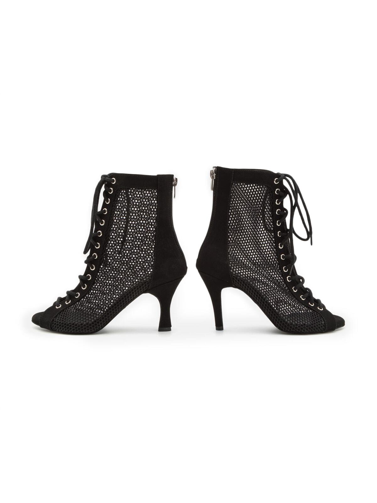 Magnet Aura Tanzschuhe in Schwarz Wildleder & Wildleder-Sohle 3/7