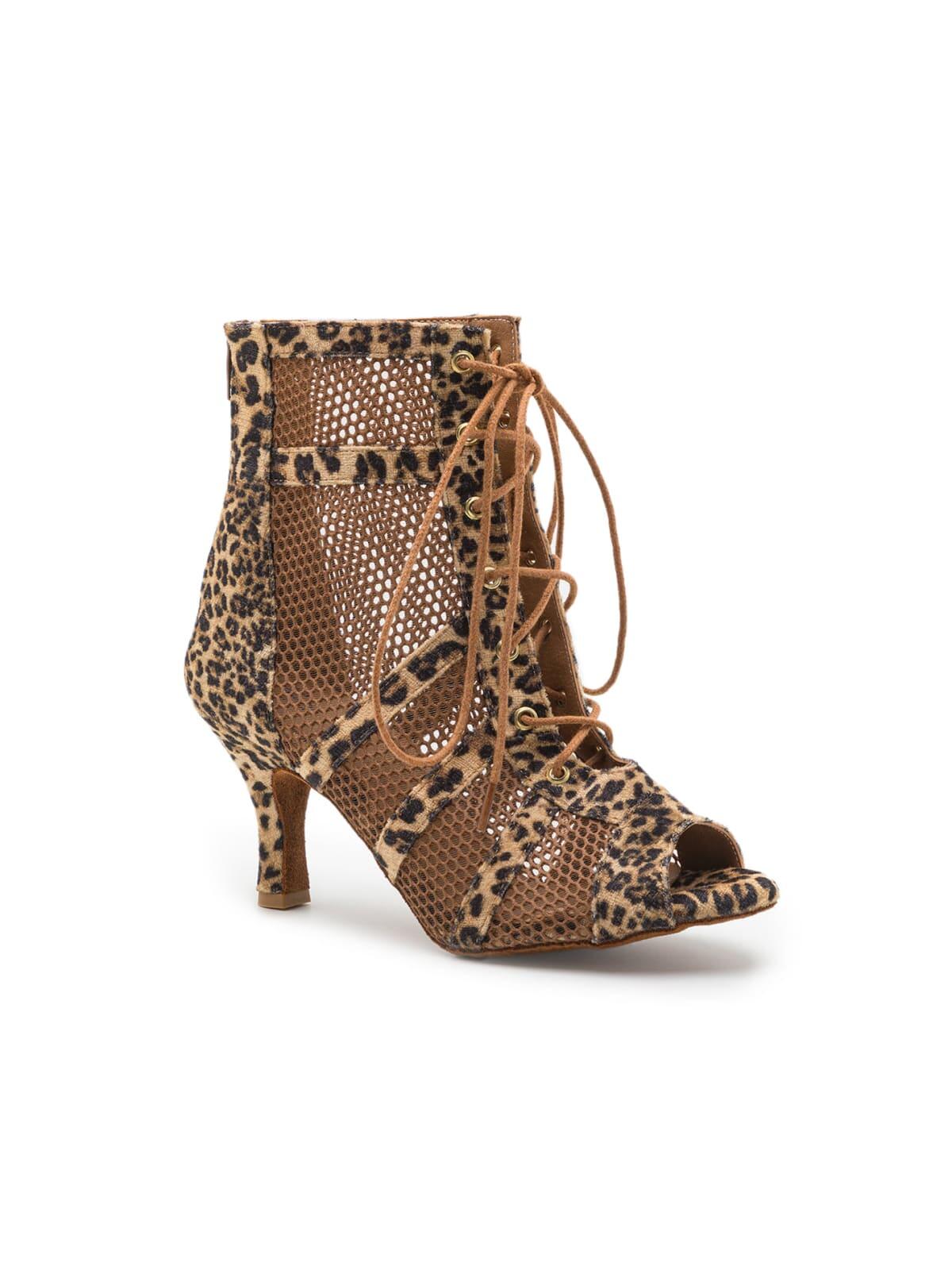 Magnet Aura Tanzschuhe in Leopard Wildleder - 8.5 cm thin 3/5