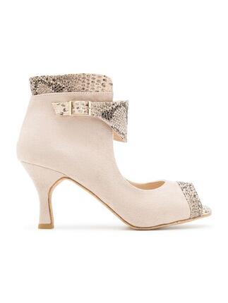 Chaussures de danse Magnet Essence par Dancing Queens en daim beige