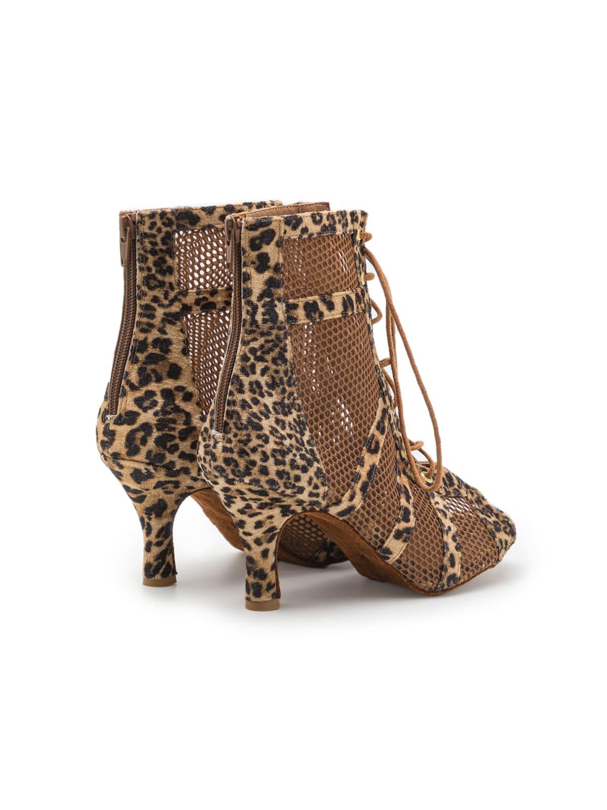 Magnet Aura Tanzschuhe in Leopard Wildleder - 8.5 cm thin 4/5