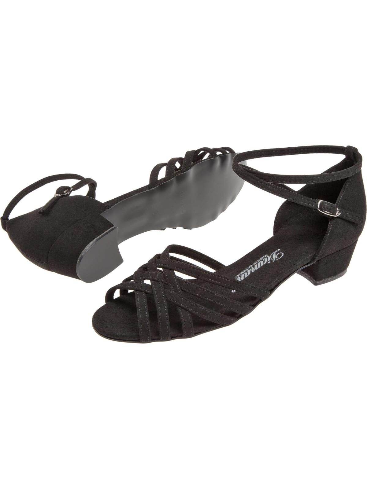 008 Tanzschuhe in Schwarz - 5.0 cm flare 6/7