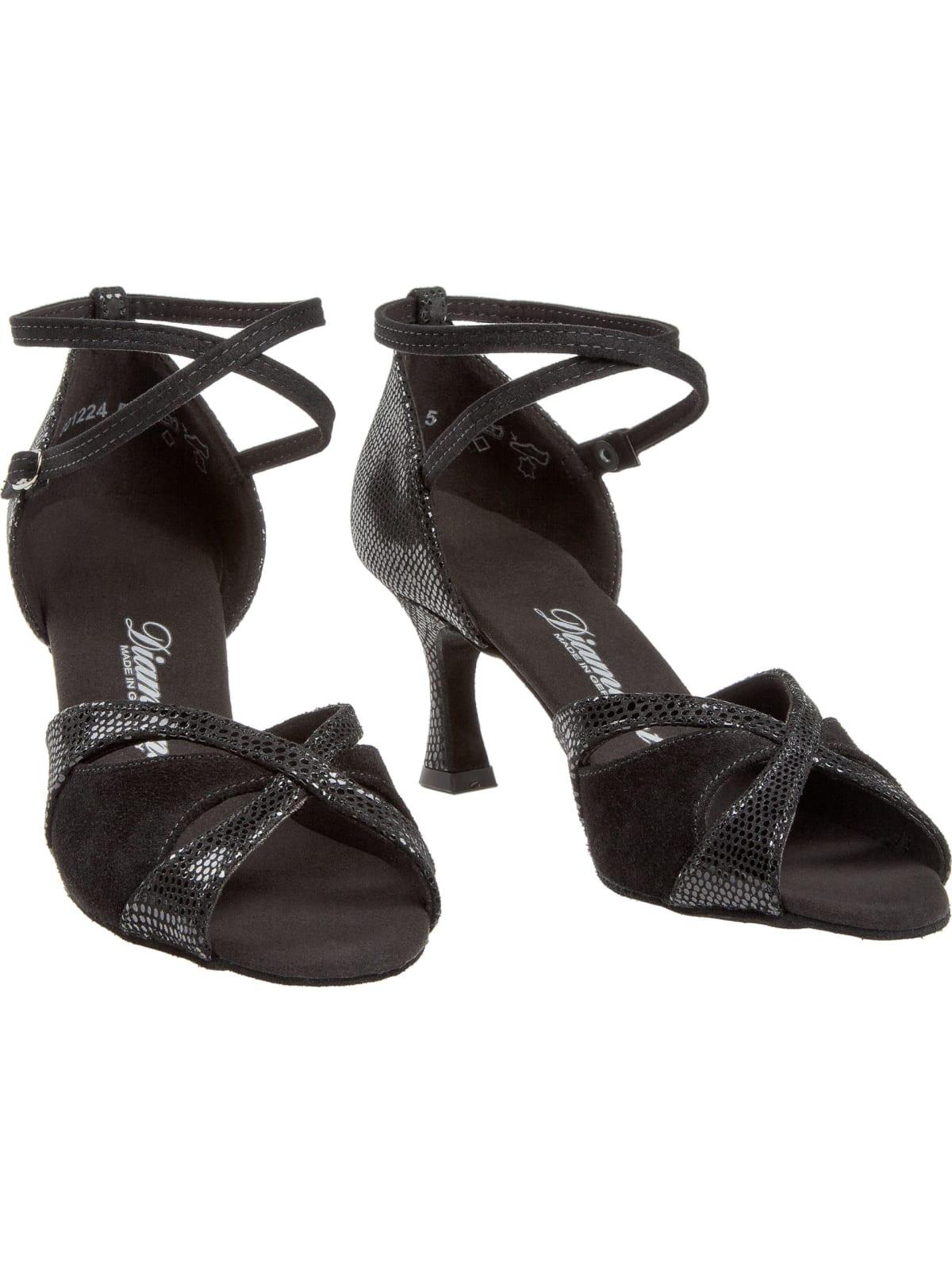 141 Tanzschuhe in Schwarz - 5.0 cm flare 6/7