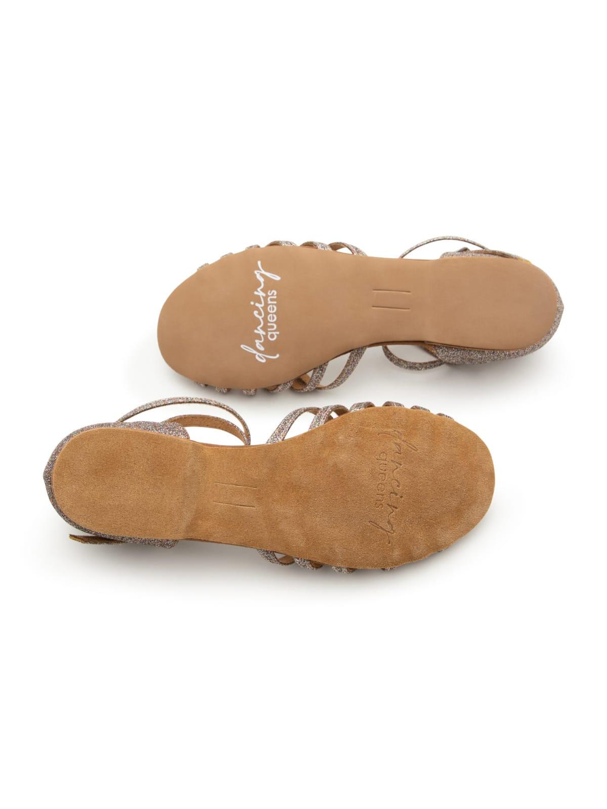 Joy Tanzschuhe in Multiglitter Mikrofaser & Wildleder-Sohle 5/7