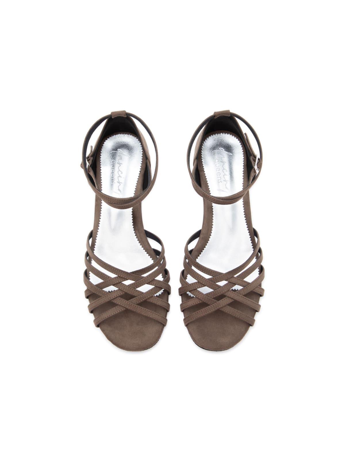 Joy Tanzschuhe in Grau Mikrofaser & Outdoor-Sohle 3/7