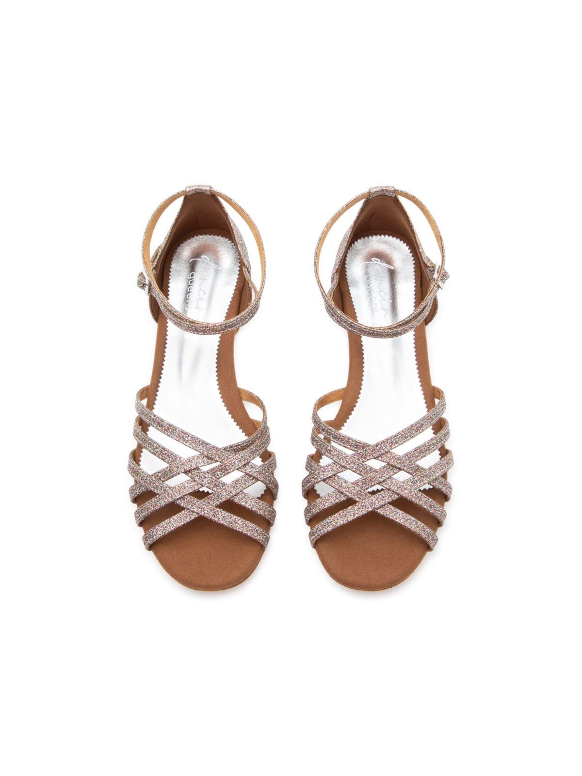 Joy Tanzschuhe in Multiglitter Mikrofaser & Wildleder-Sohle 4/7