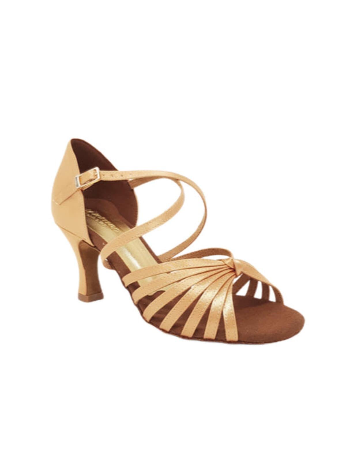 Grace Radiance Tanzschuhe in Nude Satin - 3.0 cm block 4/6