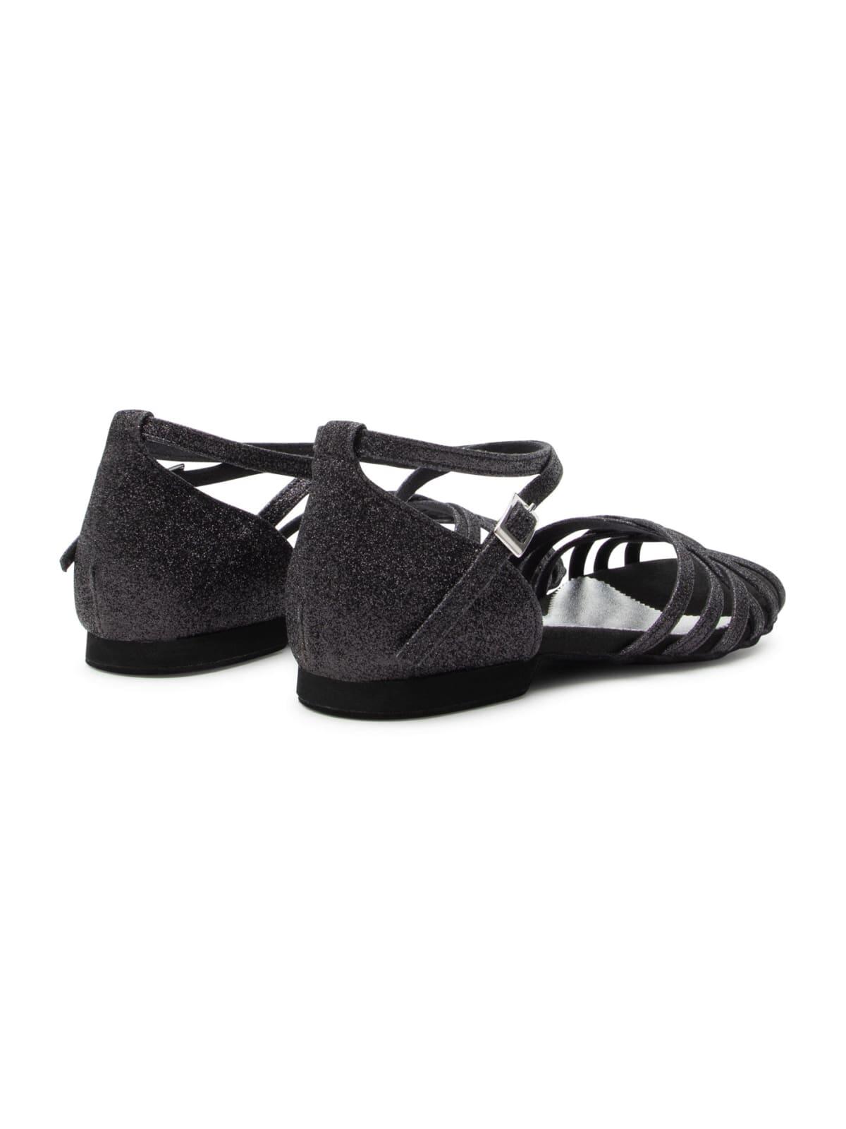 Joy Tanzschuhe in Schwarz Glitter Mikrofaser & Wildleder-Sohle 5/5