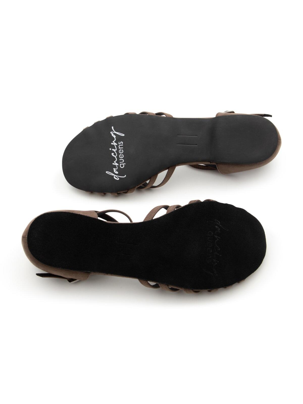 Joy Tanzschuhe in Grau Mikrofaser & Outdoor-Sohle 5/7