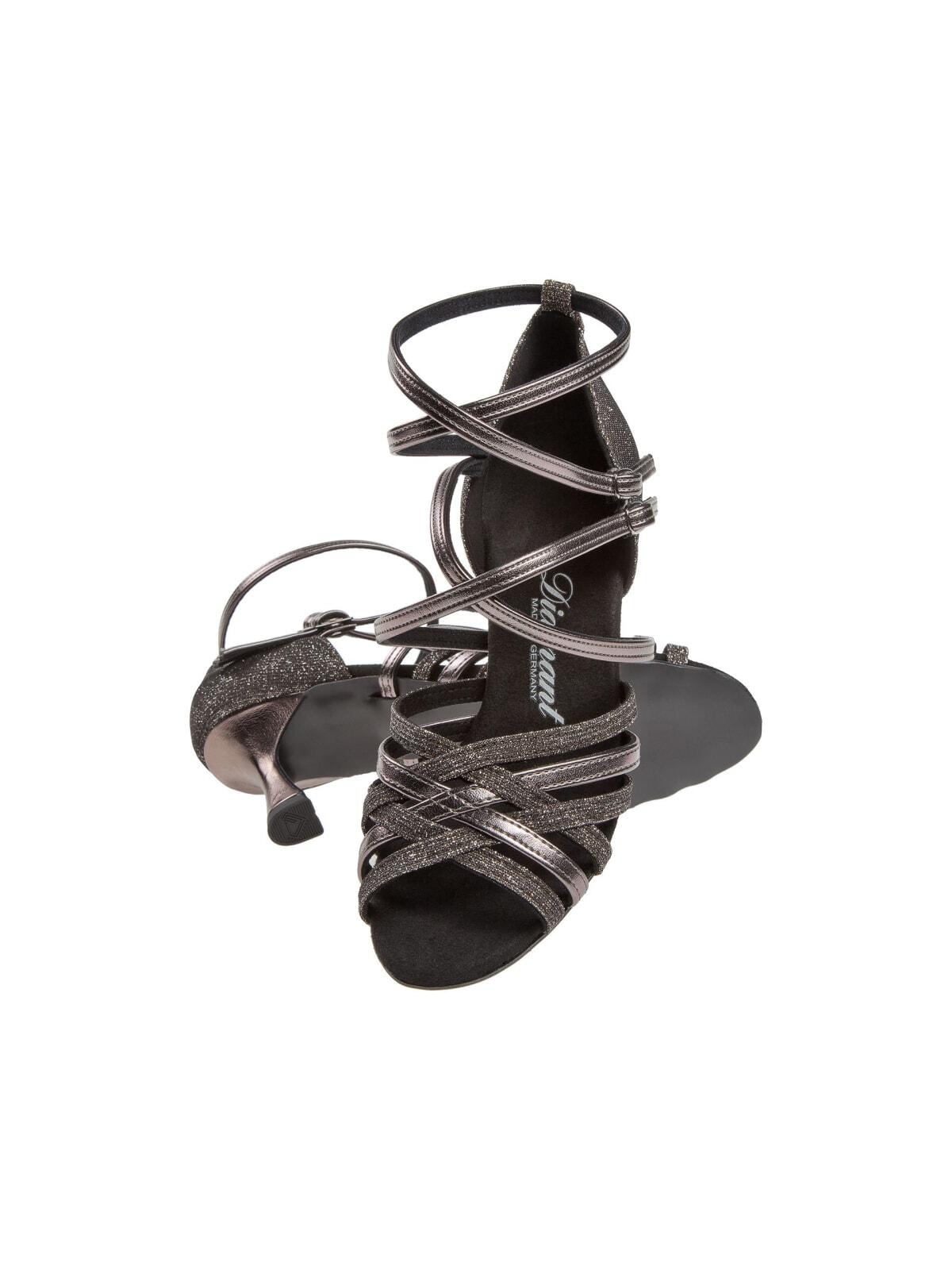 108 Tanzschuhe in Anthrazit - 6.5 cm flare 4/6