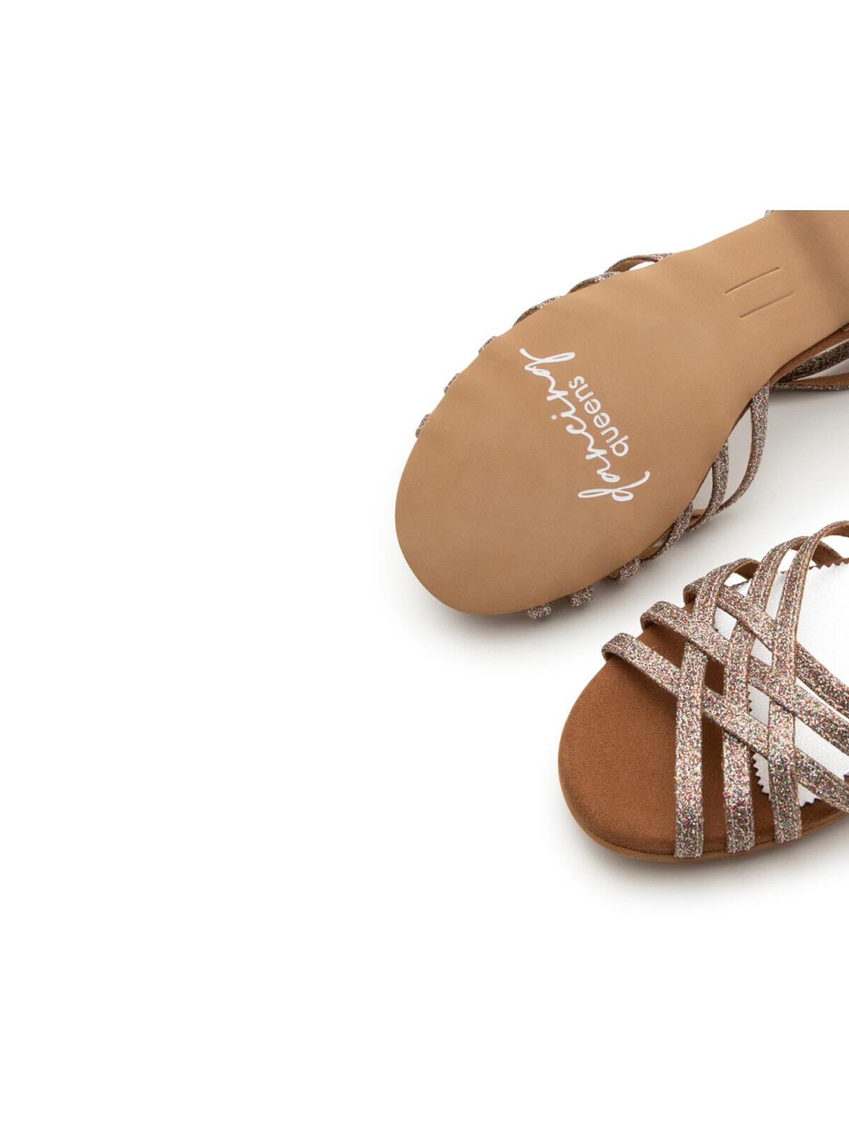 Joy Tanzschuhe in Multiglitter Mikrofaser & Wildleder-Sohle 6/7