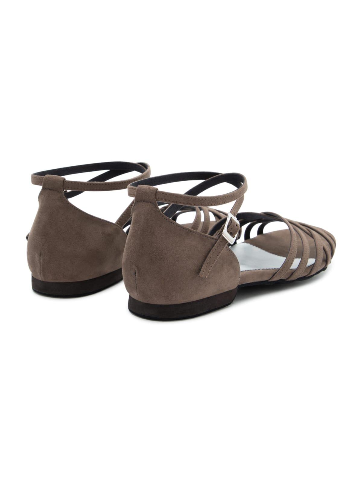 Joy Tanzschuhe in Grau Mikrofaser & Outdoor-Sohle 4/7