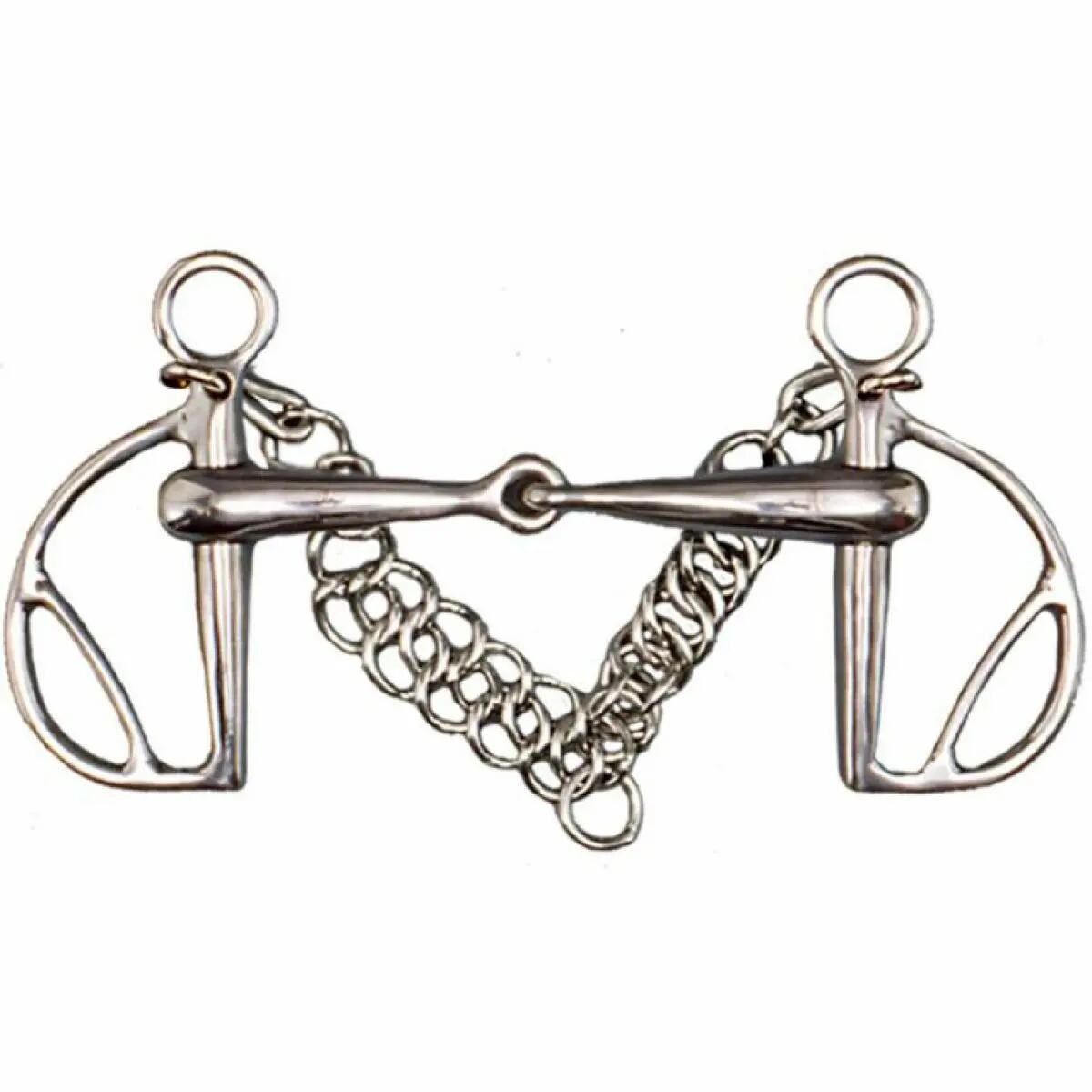 Bocado español para caballos rotos con pases de acero inoxidable Tattini 1/1