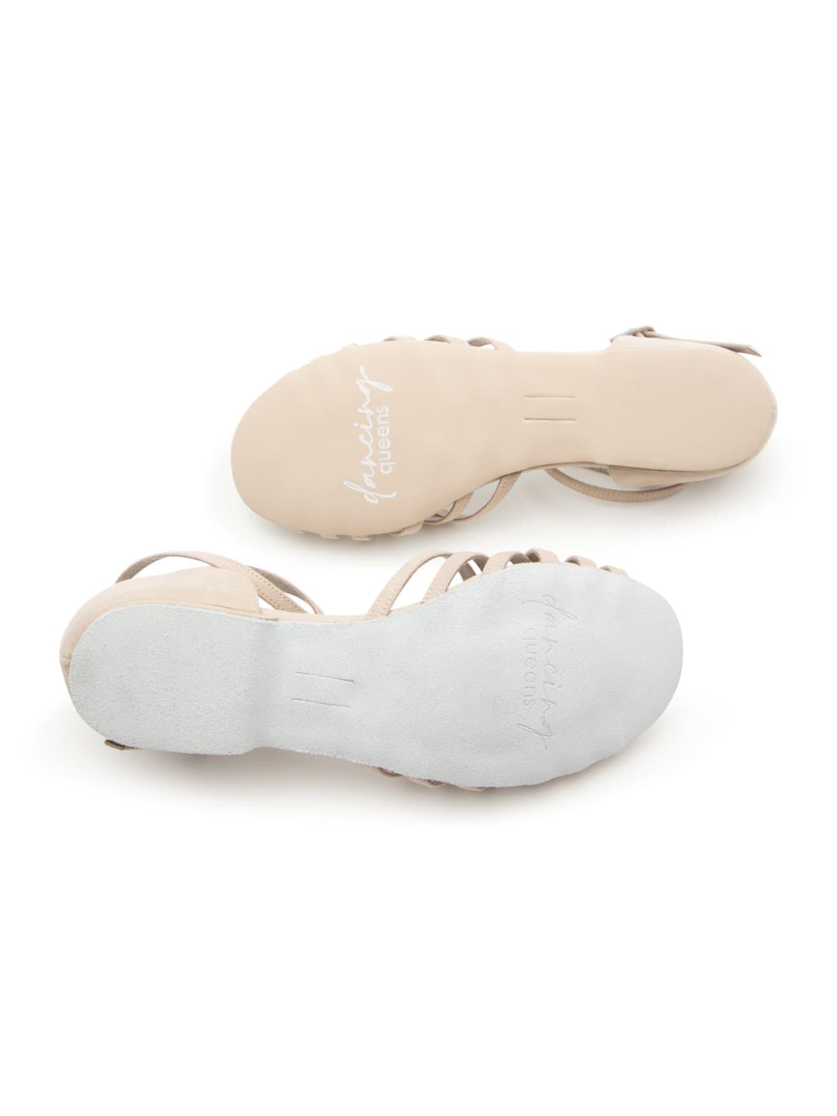 Joy Tanzschuhe in Beige Microfaser & Wildleder-Sohle 5/7