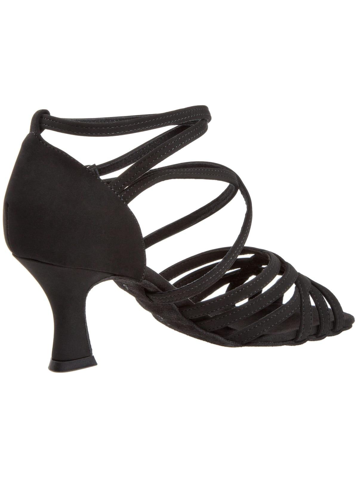 108 Tanzschuhe in Schwarz - 6.5 cm flare 6/7