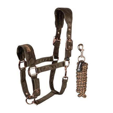 Ensemble licol et longe pour cheval en velours Horka