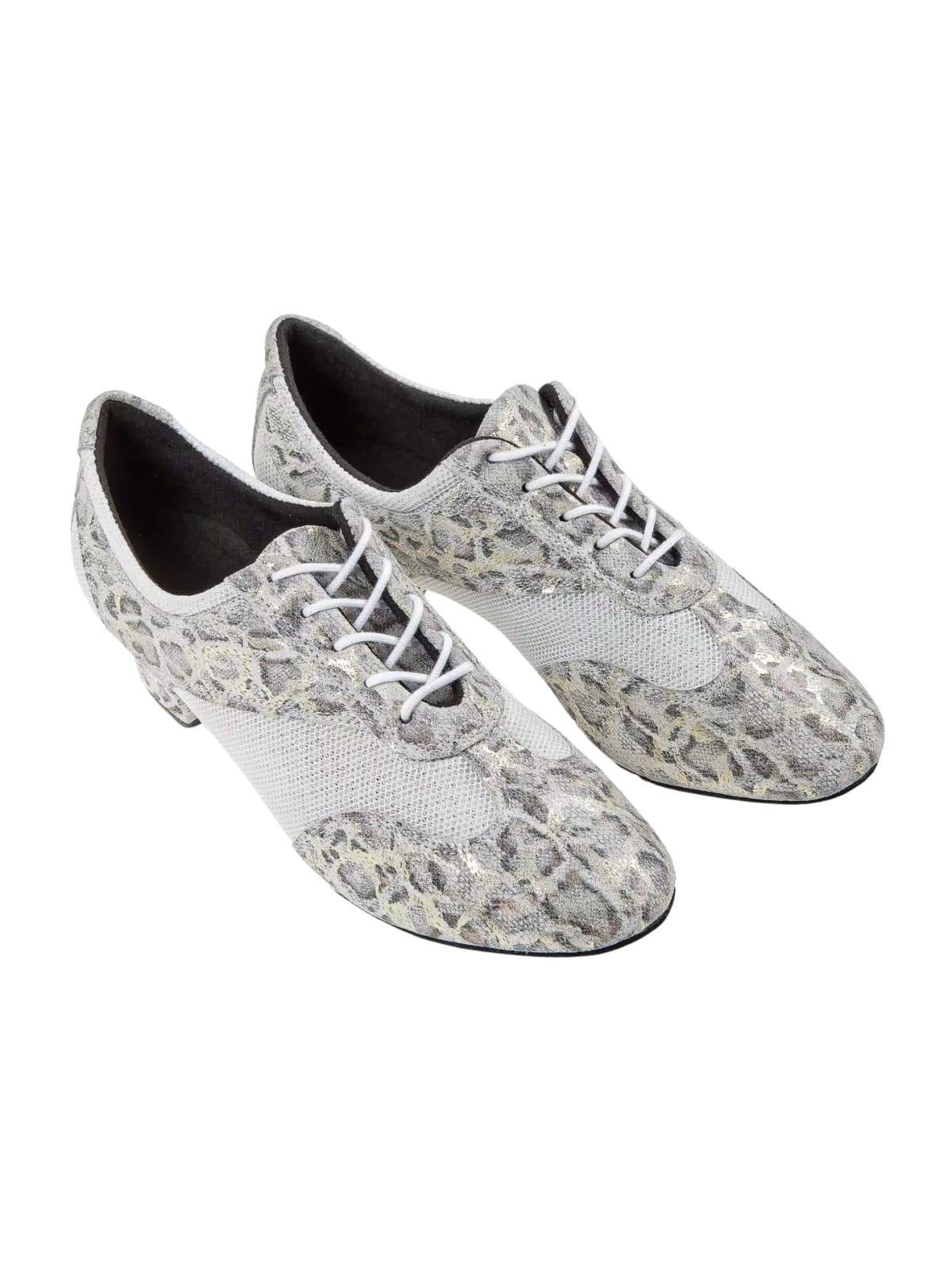 188 Chaussures de danse en beige or léopard - 3.7 cm block 2/5