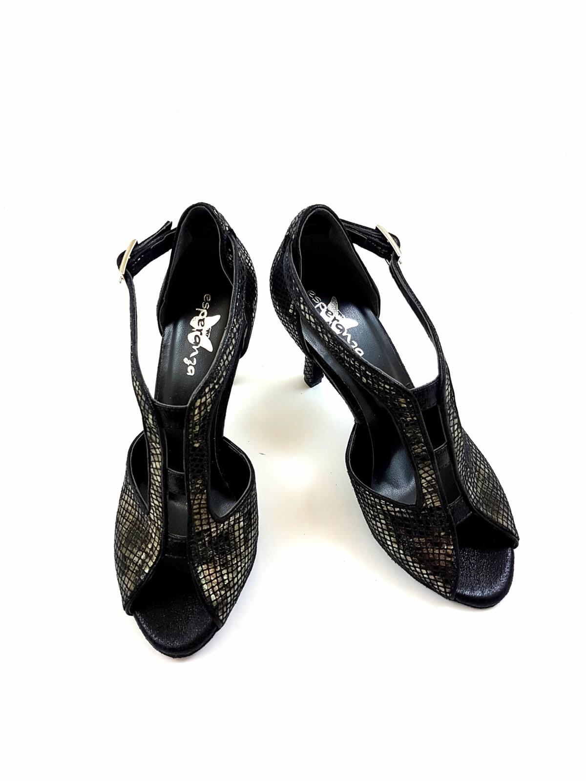 ESP11 Tanzschuhe in Schwarz - 8.5 cm thin 6/7