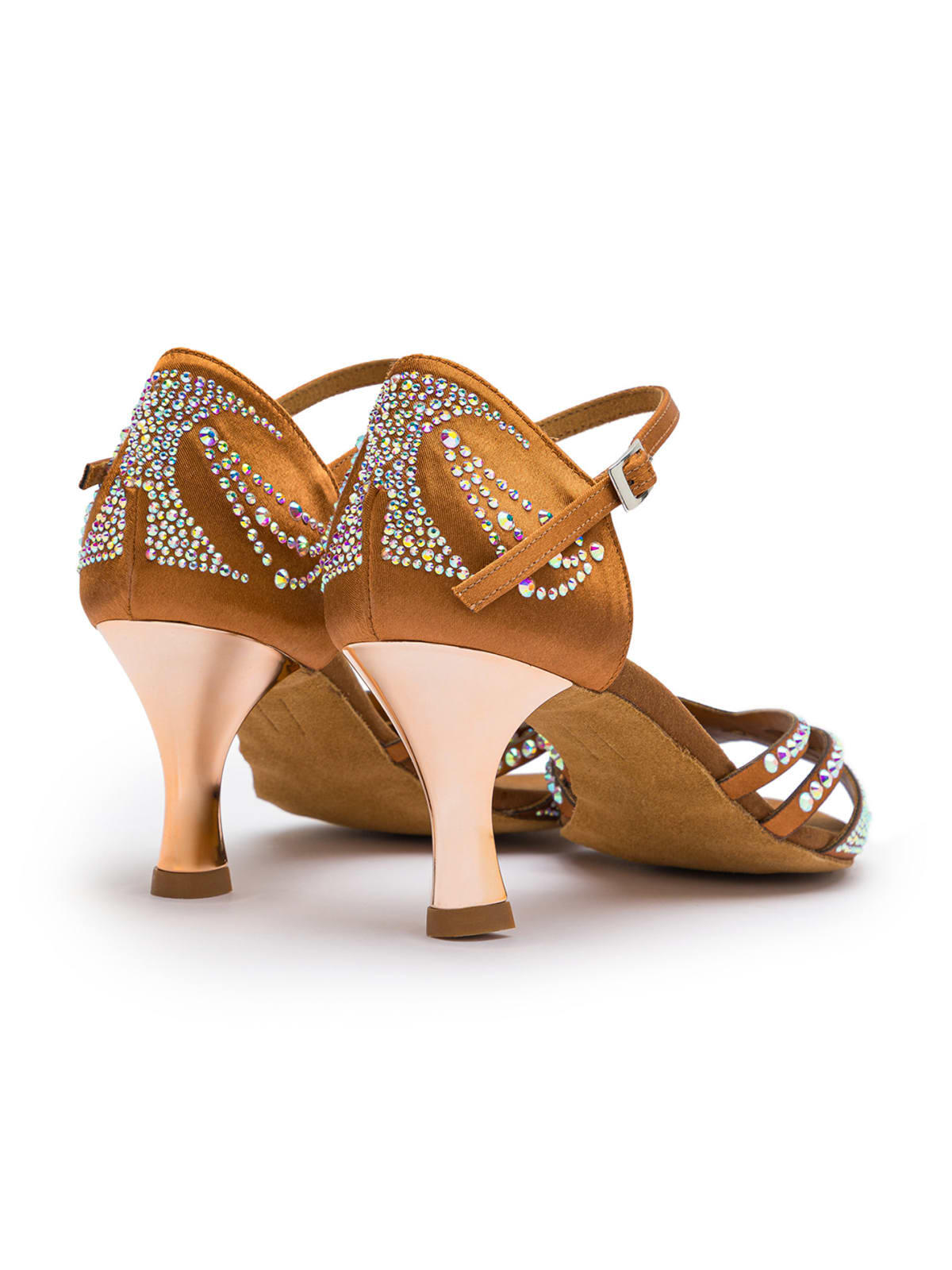 Sparkle Shine Tanzschuhe in Bronze Satin - 5.0 cm flare 7/7