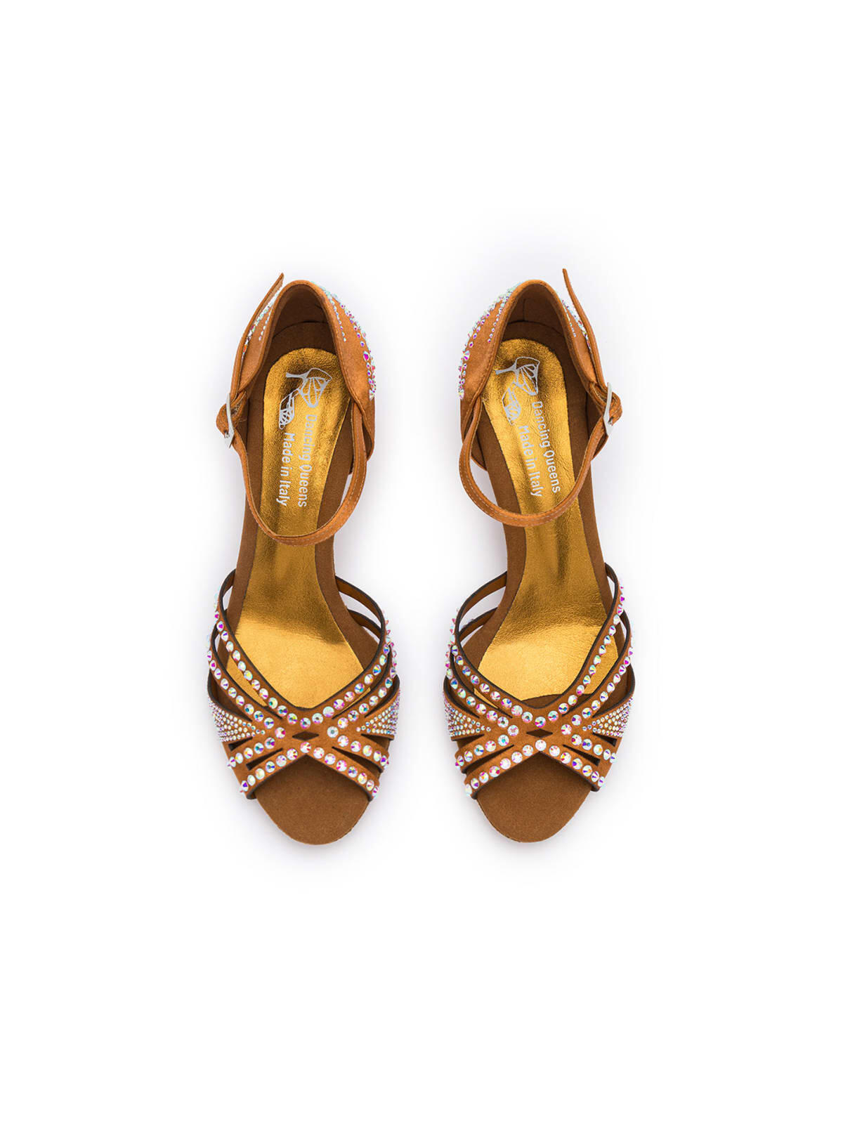Sparkle Shine Tanzschuhe in Bronze Satin - 5.0 cm flare 5/7