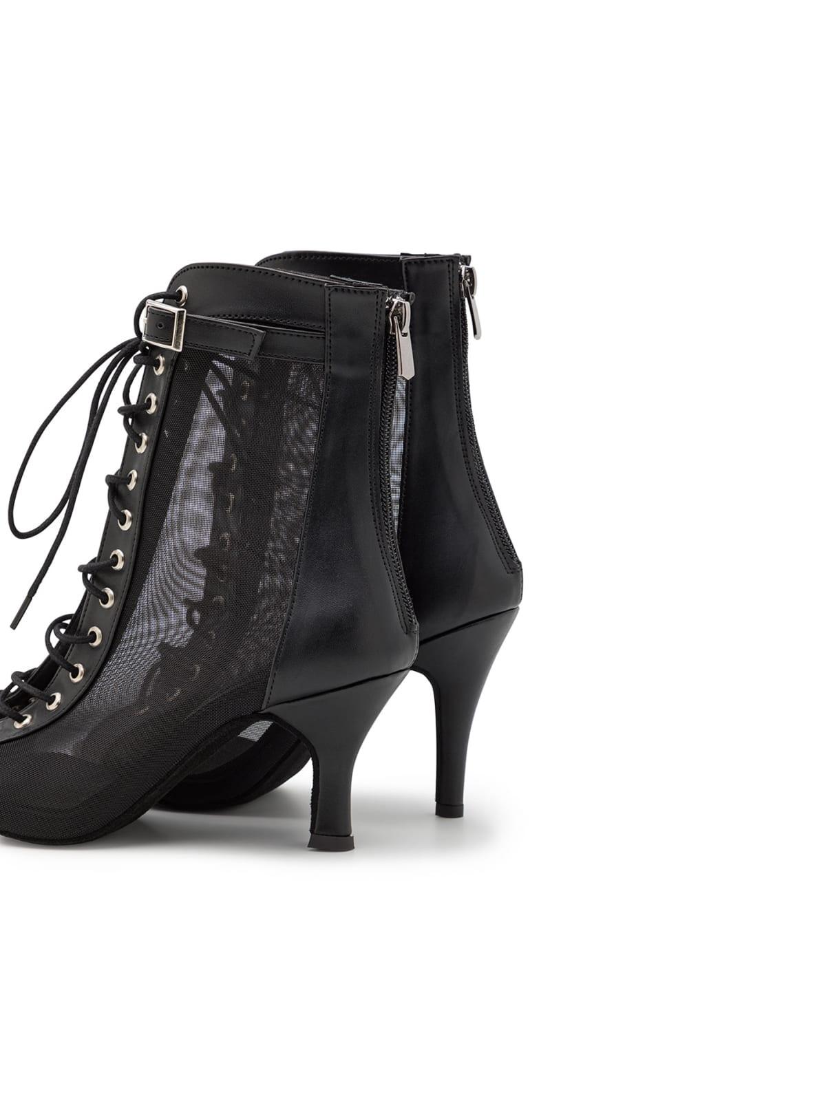 Magnet Aura Tanzschuhe in Schwarz Leder - 8.5 cm thin 3/7