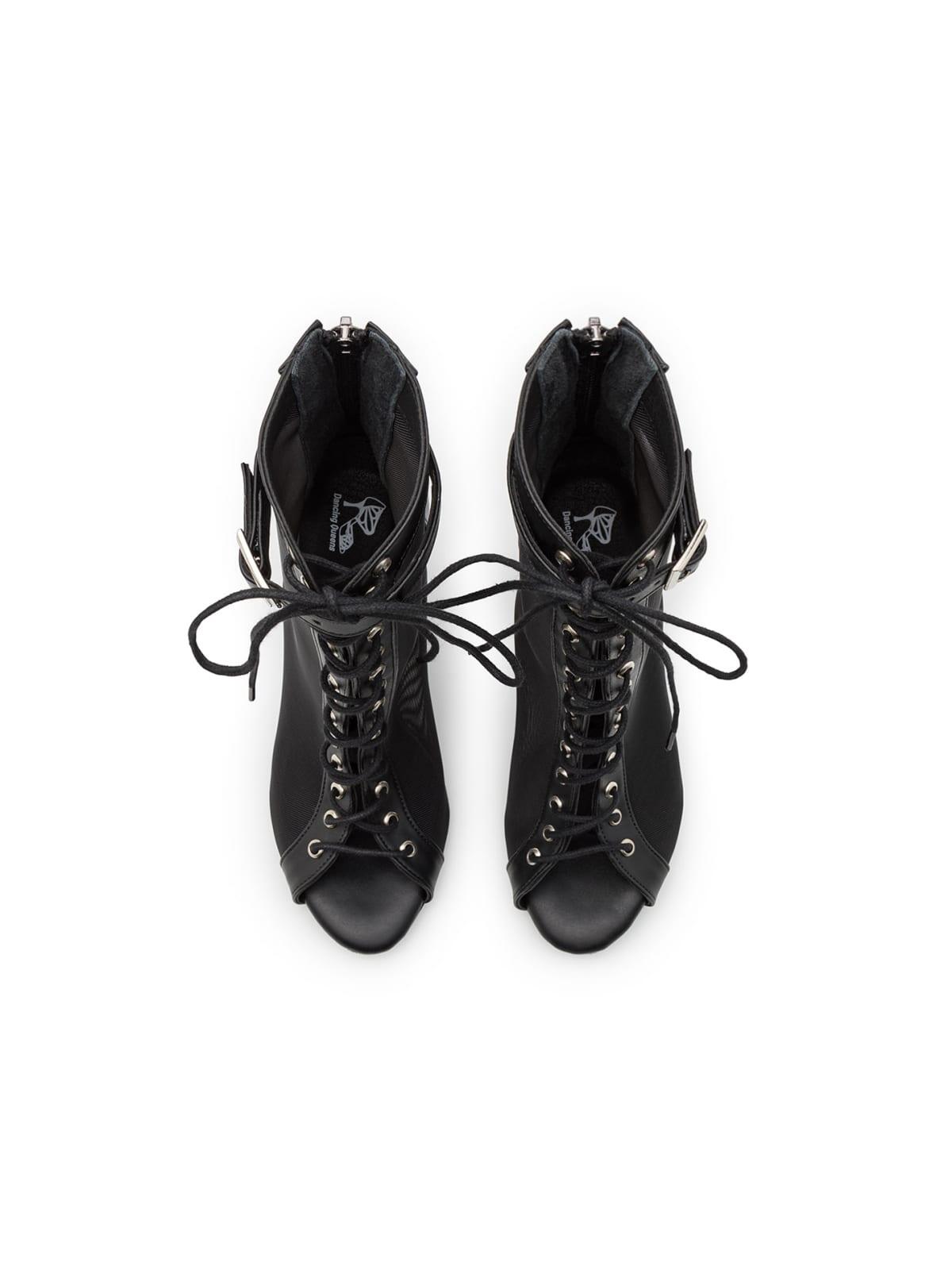 Magnet Aura Tanzschuhe in Schwarz Leder - 8.5 cm thin 5/7