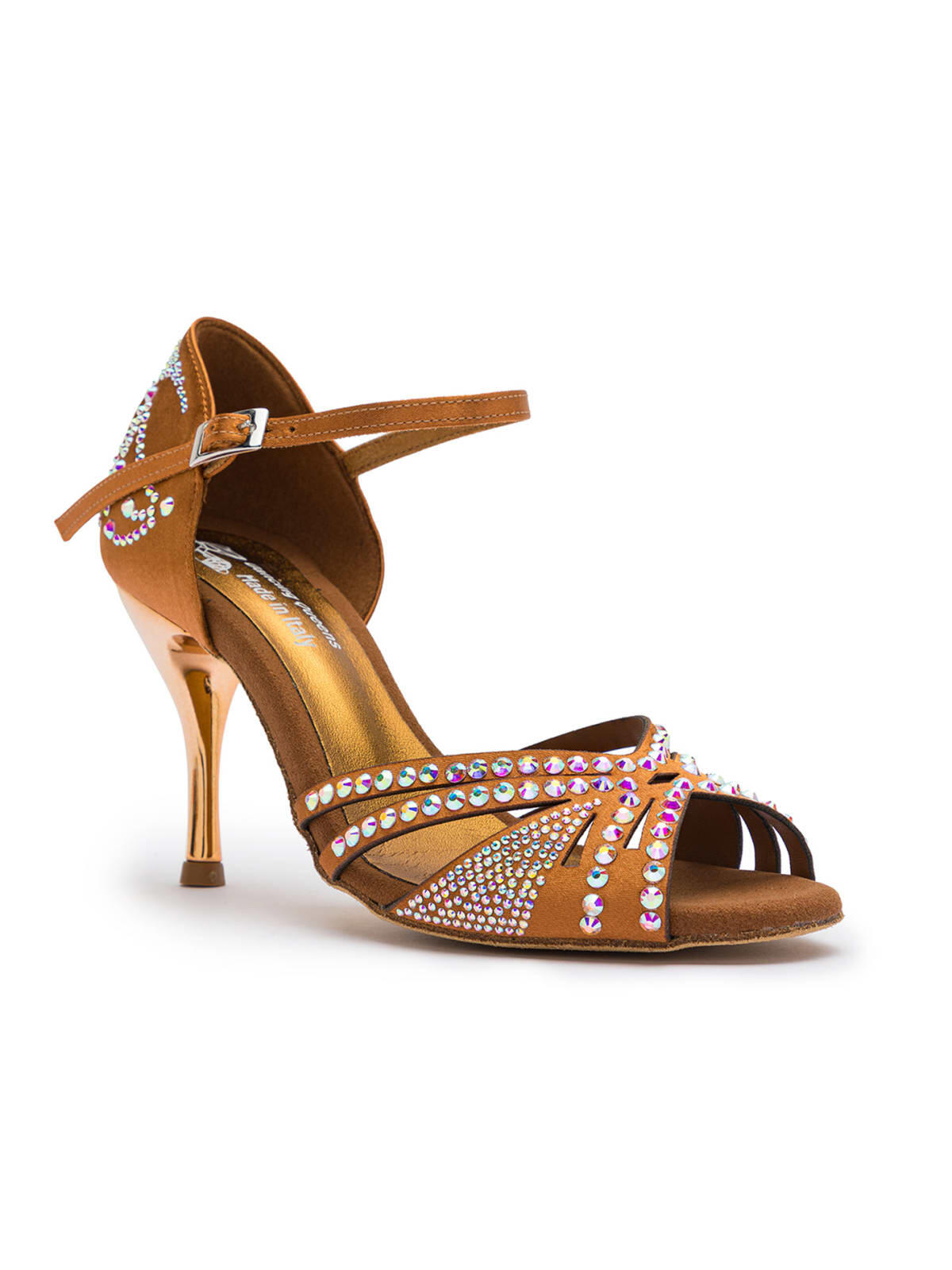 Sparkle Shine Tanzschuhe in Bronze Satin - 5.0 cm flare 6/7