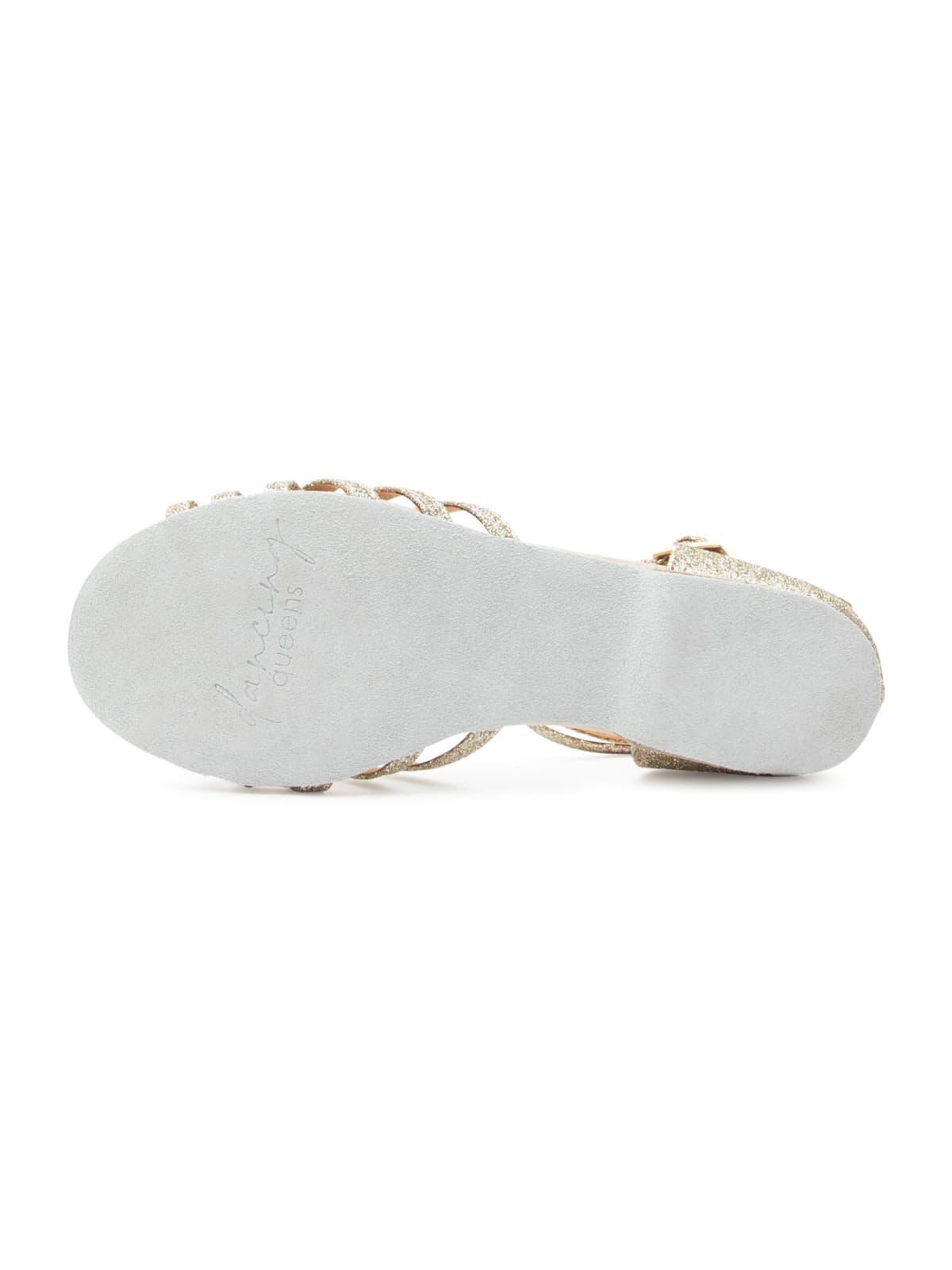 Joy Tanzschuhe in Gold Glitter Mikrofaser & Wildleder-Sohle 6/7