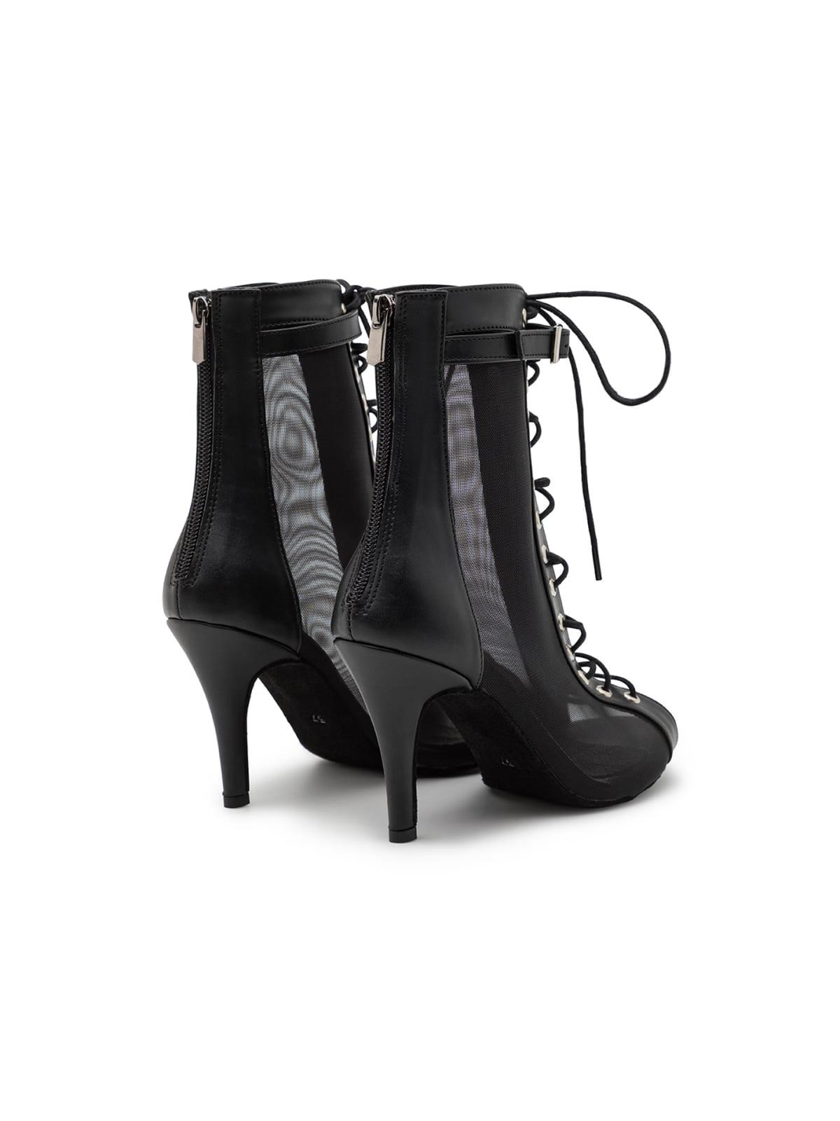 Magnet Aura Tanzschuhe in Schwarz Leder - 8.5 cm thin 4/7
