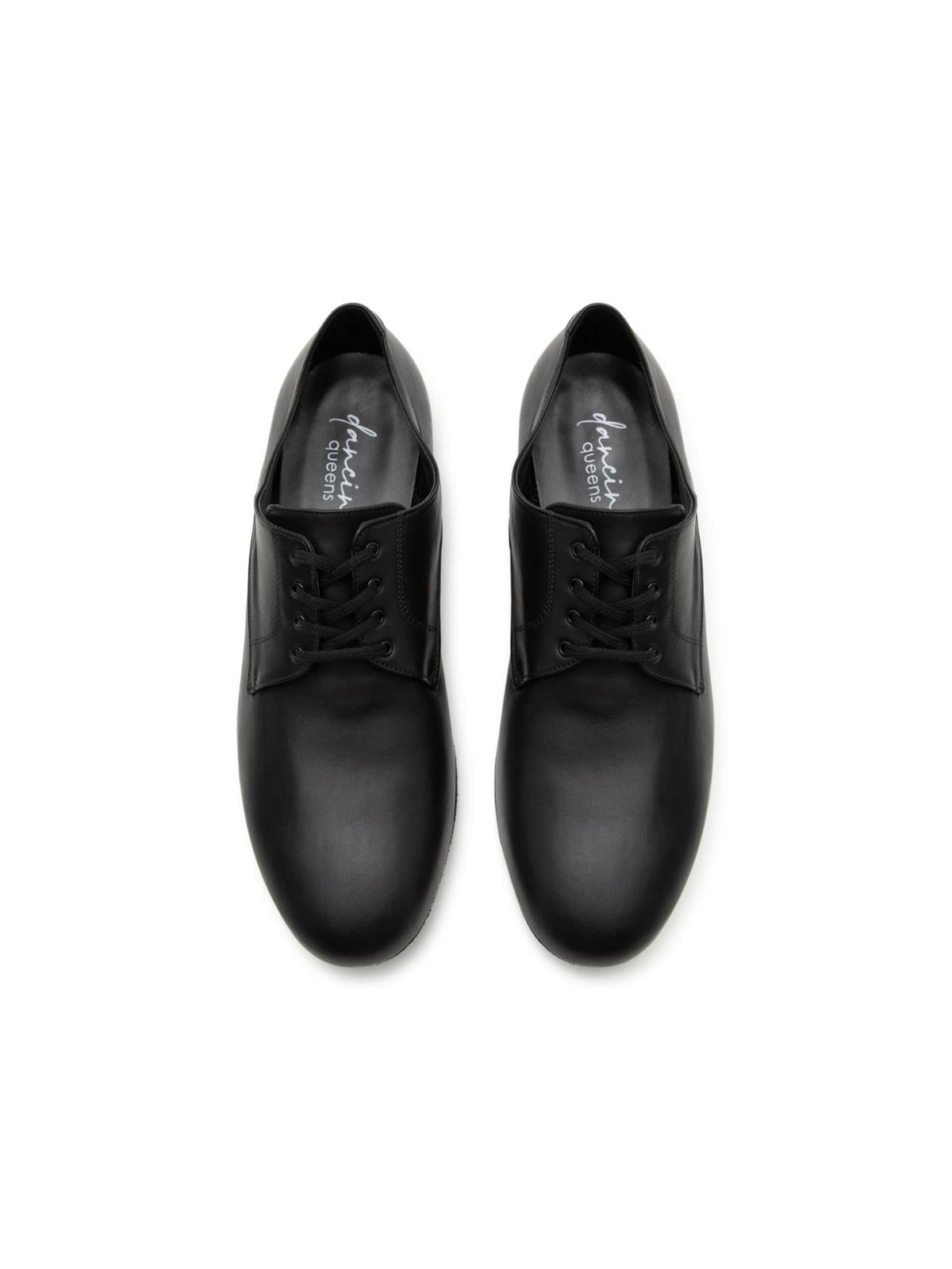 Noble Tanzschuhe in Schwarz Leder 3/5