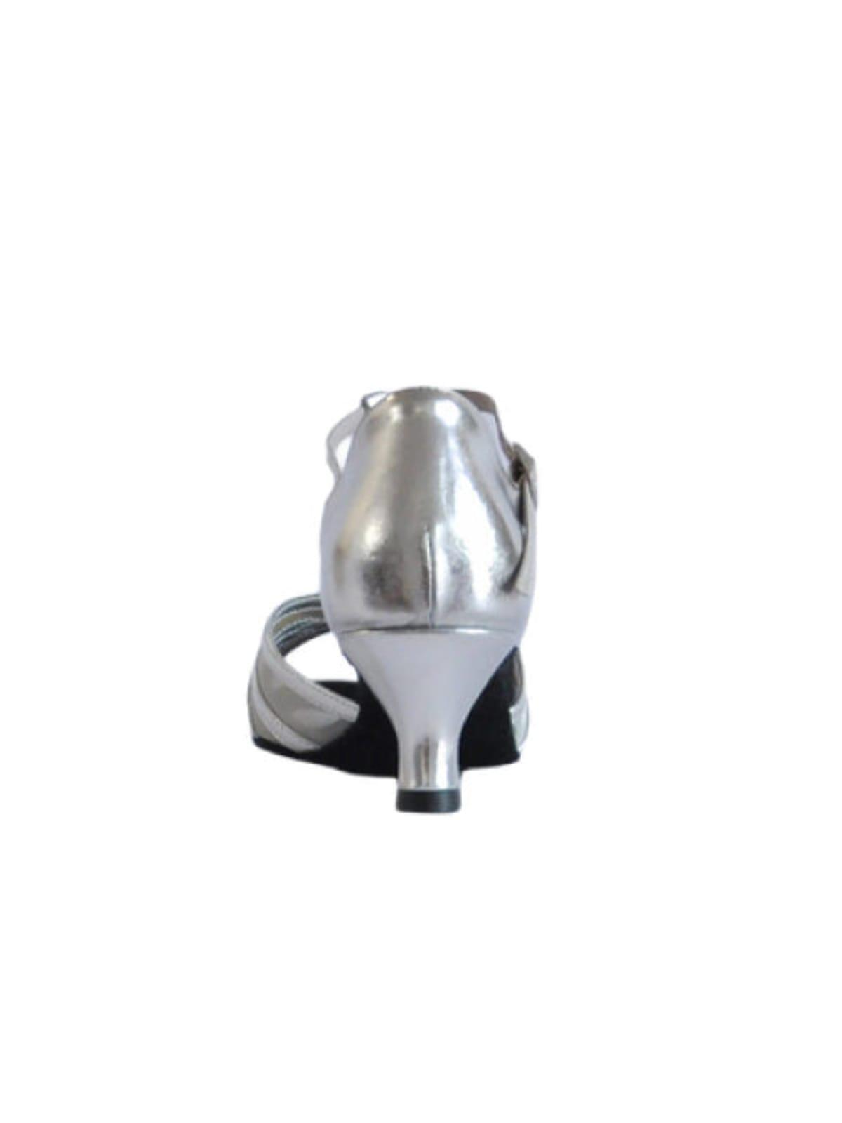 Grace Bliss Tanzschuhe in Silber Leder - 5.0 cm flare 2/3