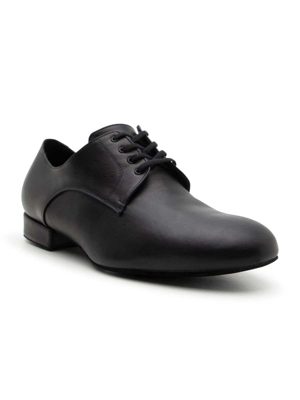 Noble Tanzschuhe in Schwarz Leder 2/5