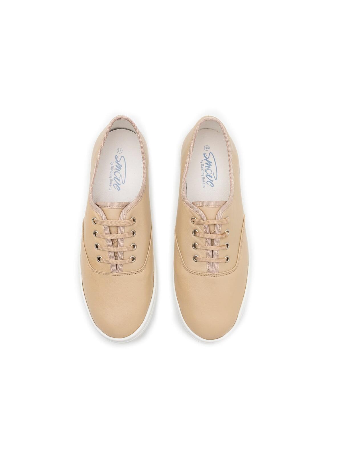 SMOVE Dance Sneaker in Beige Leder 4/6